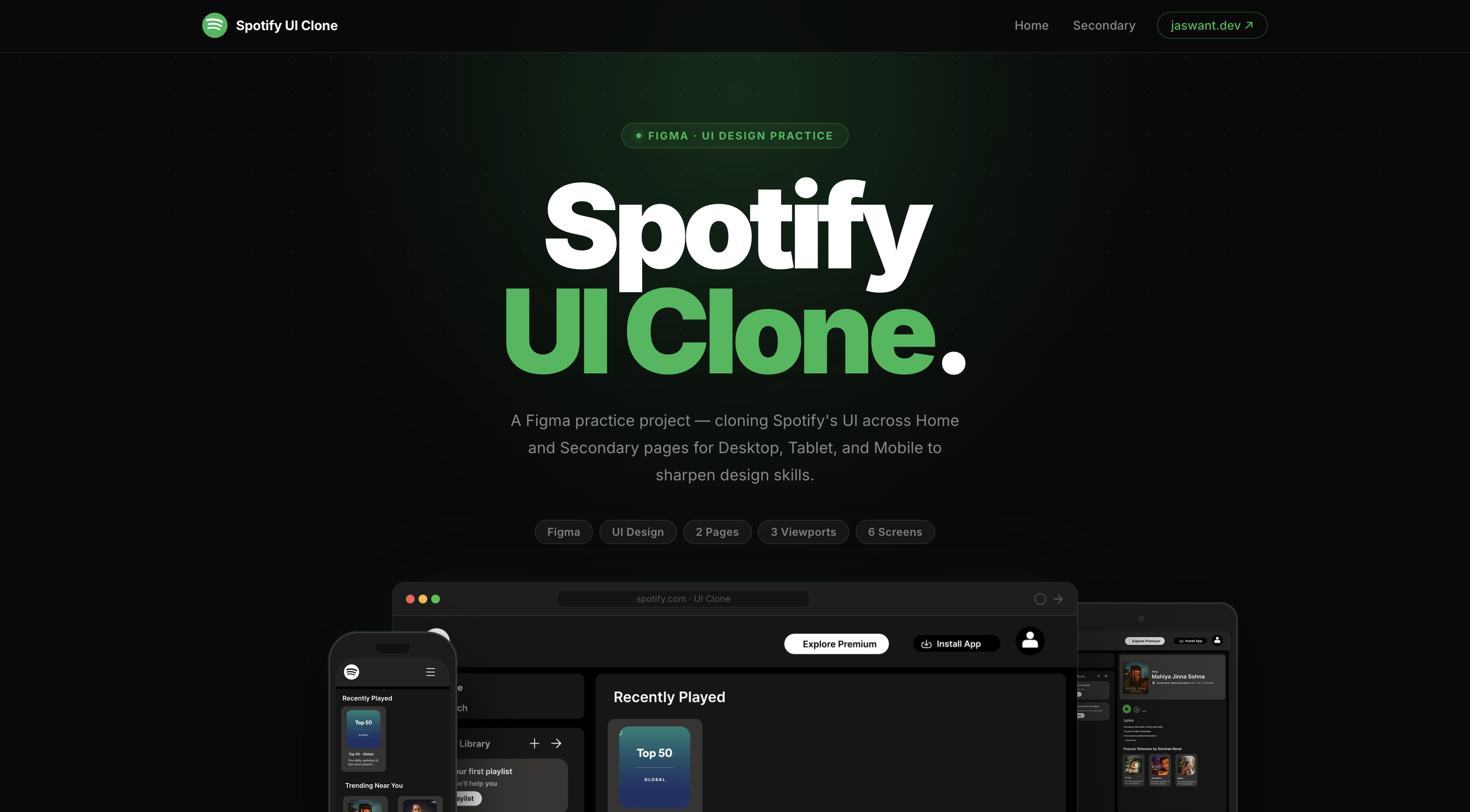 Spotify Figma UI Clone